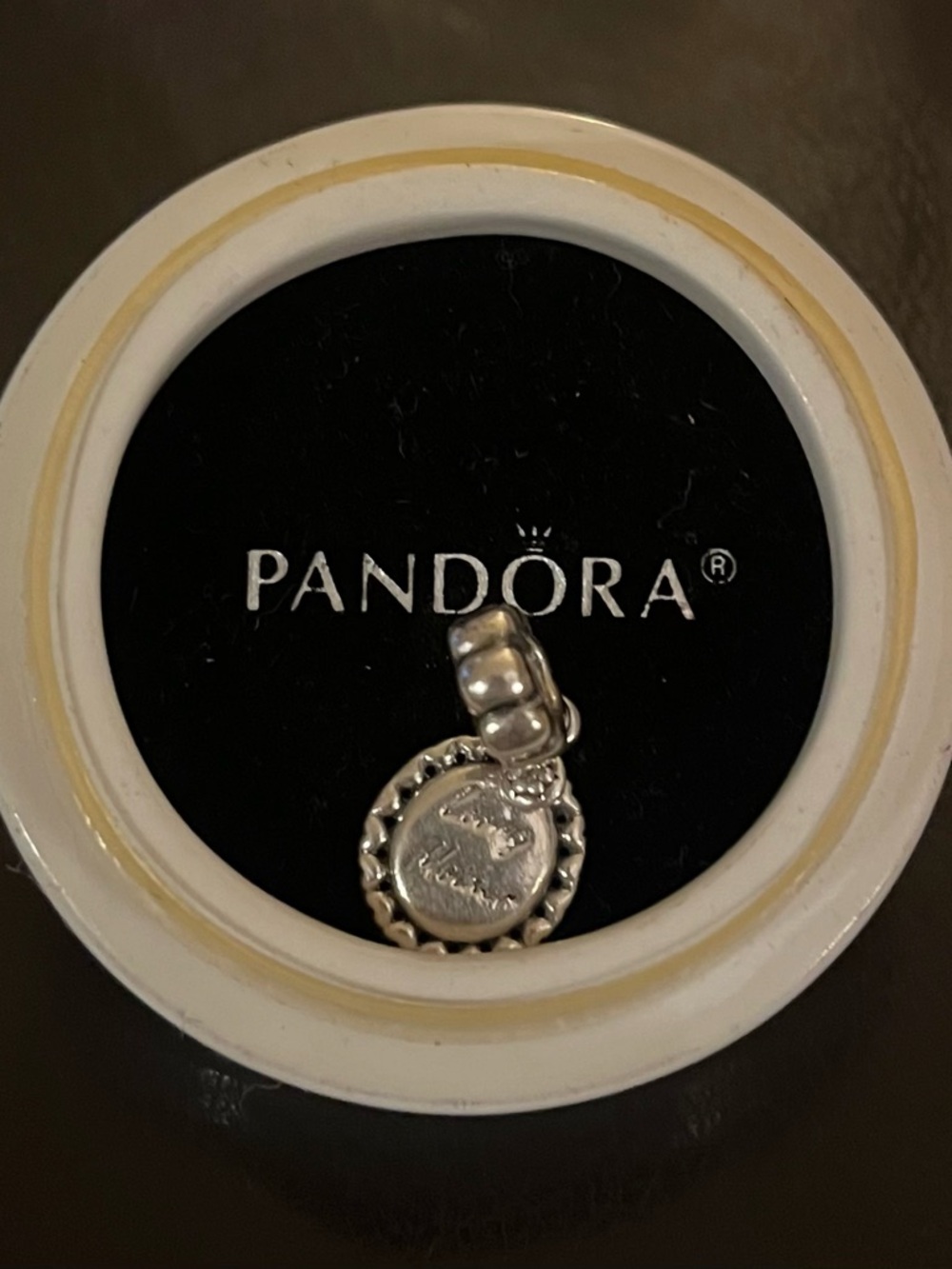 Pandora Loving Mother Dangle Charm Sterling Silver Family Dangle -791127cz